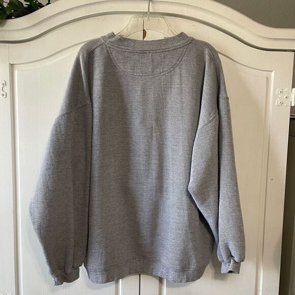 Quarter Button Neckline Pullover, Men's Medium - Picture 2 of 12